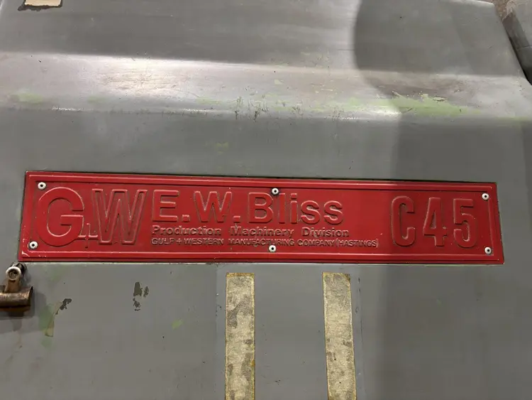 Used BLISS C45 O.B.I. Presses Ohio US | Yoder Brothers machinery #88449