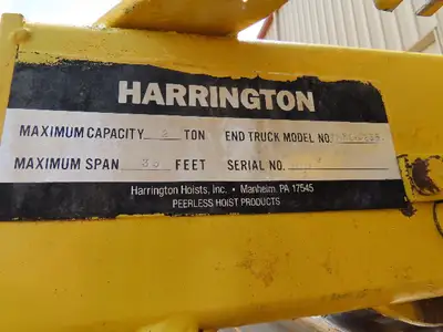 Used HARRINGTON _UNKNOWN_ Bridge & Overhead Cranes Indiana US | Arrow Industrial #1366916