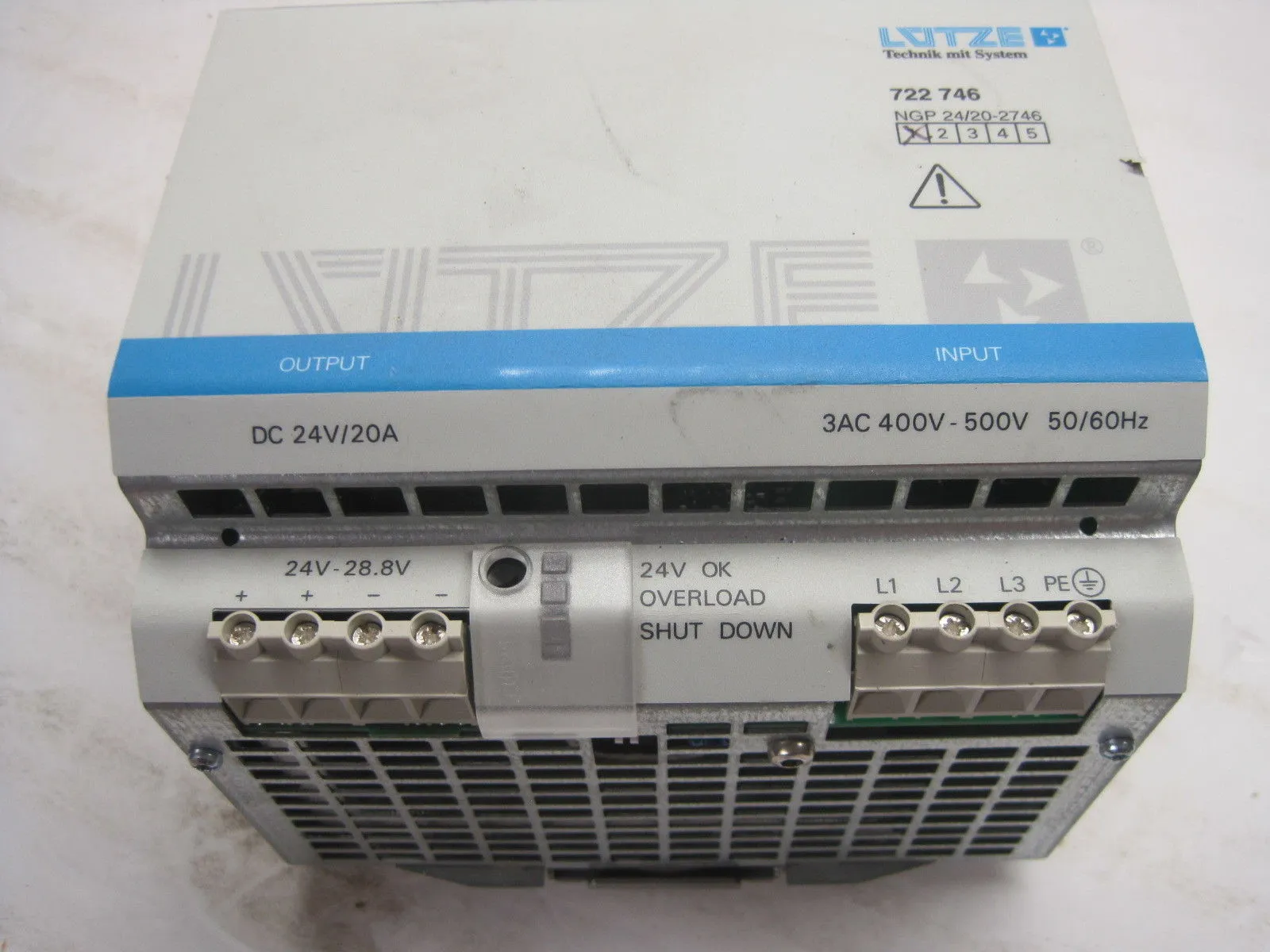 LUTZE 722746 POWER SUPPLY