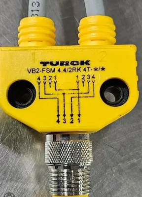 TURCK VB2-FSM4.4/2RK4T CORDSET SPLITTER. Loc5D-19