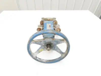 DeZurik Fig. 825 3" Stainless Knife Gate Valve Lug Style Rising Stem Rubber Seat