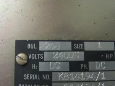 A-B Allen Bradley Cat. 814194/1 Bul. 268 Vintage 5hp 240VDC Motor Control