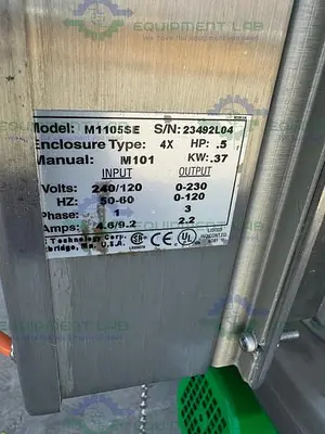 USED NORTHLAND 200 LITER STAINLESS STEEL JACKETED REACTOR FV/ 45 PSI W/ 0.40 HP MIXER