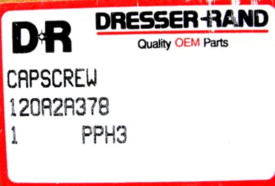 NEW DRESSER RAND 120A2A378 CAPSCREW PPH3