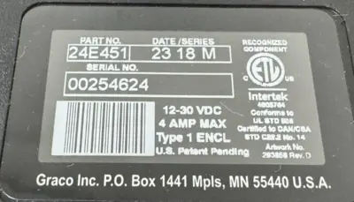 NEW GRACO 24E451 KEYPAD DISPLAY GCA ADM