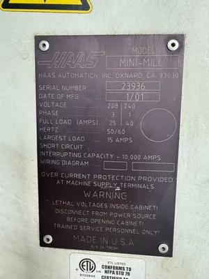 2001 HAAS MINI MILL Vertical Machining Center | RELCO MACHINERY (7)