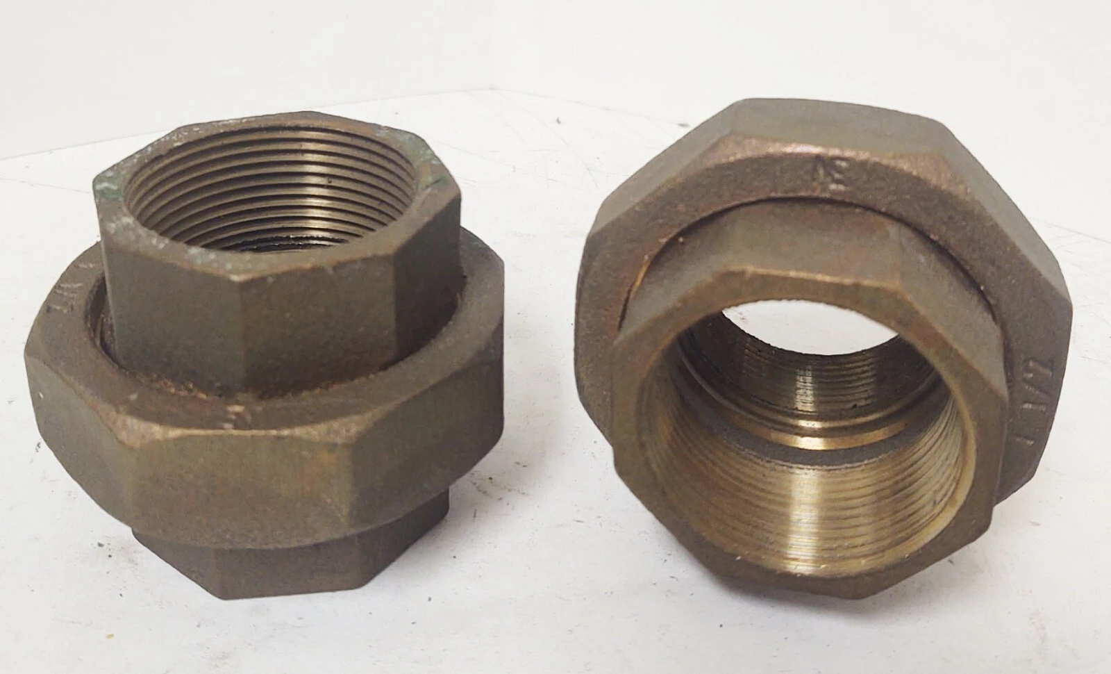 🔥 (2PCS NEW) 1-1/2" NPT Bronze Swivel Union Made in the USA, FREE SHIPPING