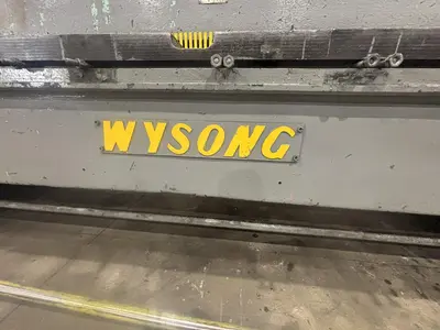 8' X 3/16" WYSONG MODEL #796 MECHANICAL POWER SQUARING SHEAR WITH BACK GAUGE: STOCK #23634