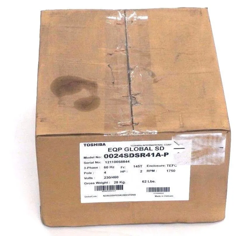 NEW TOSHIBA 0024SDSR41A-P MOTOR 145T, 60HZ, 1750RPM 0024SDSR41AP