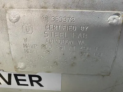 Used 2004 STEEL FAB A10029 Pressure Tanks North Carolina US | DH Griffin Used Equipment #1383613