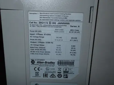 NEW 2019 ALLEN BRADLEY 20G11ND052JA0NNNNN