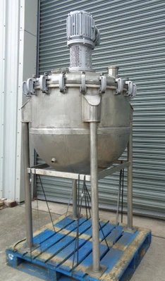500 L S/S APV JKTD Hemispherical Reactor 3kW