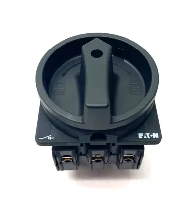 USED EATON, MOELLER P3-63/EA/SVB-SW ROTARY DISCONNECT MAIN SWITCH, FLUSH MOUNT, BLACK