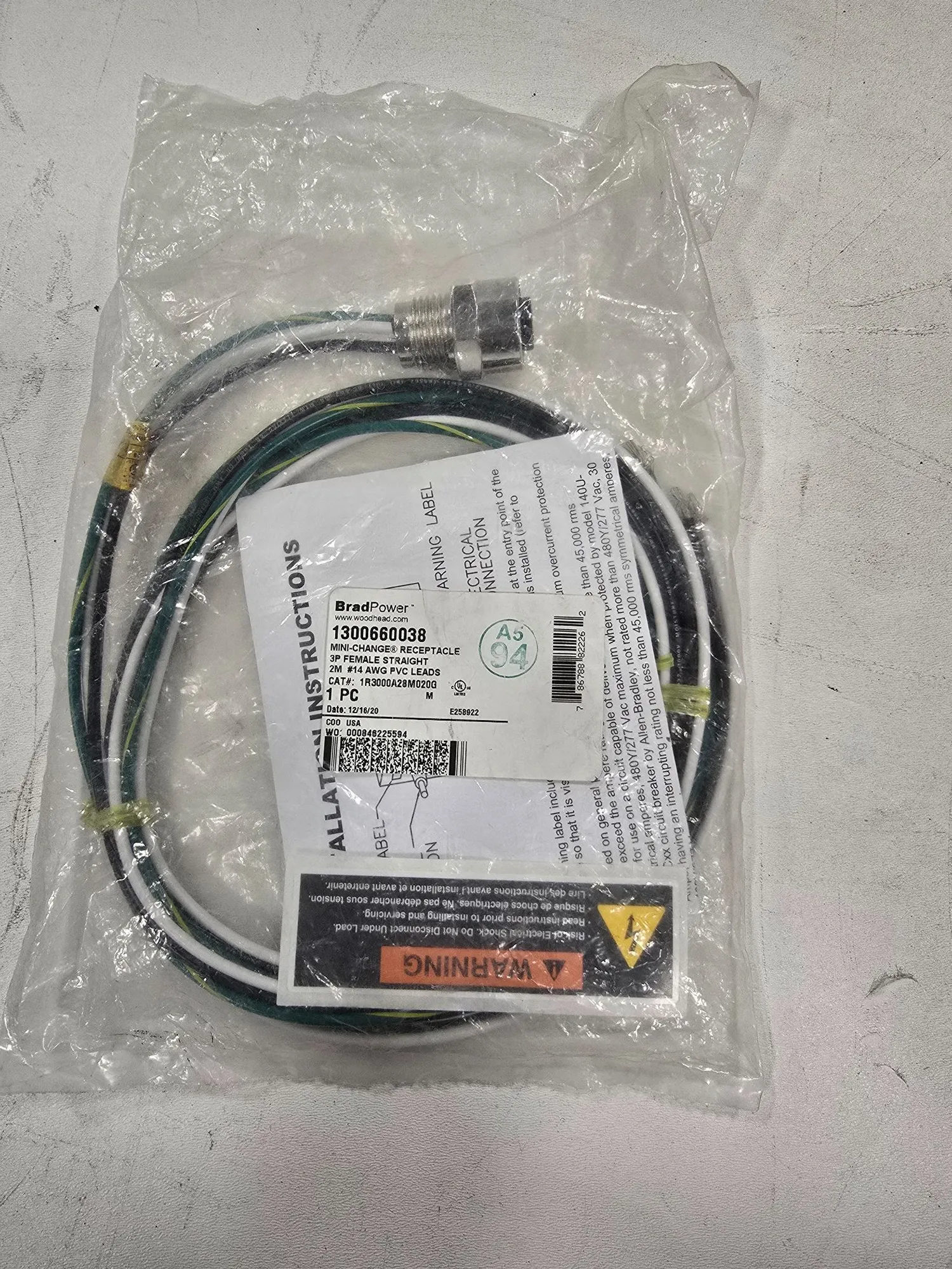 NEW BRADPOWER 1R3000A28M020G