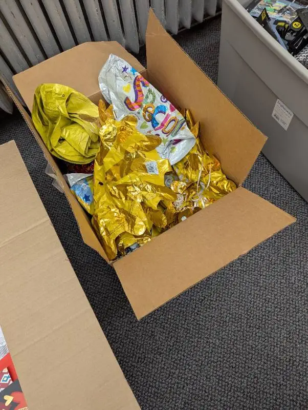 Large Box of Balloons with Strings - Lot of Smiley Faces