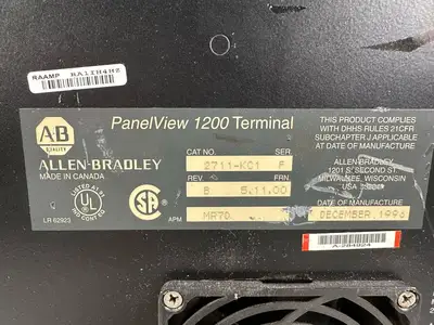 Allen Bradley PanelView 1200 2711-KC1/F Rev. B FRN: 5.11.00 (8.5.7)