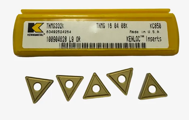 Kennametal Carbide Insert TNMG332K Grade KC850 Turning Inserts 5 Pack
