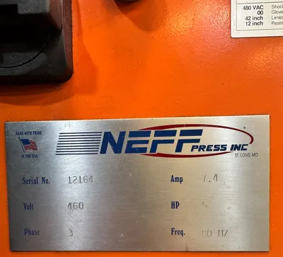 2006 NEFF DF-15-5HS C Frame and Gap Frame Press | Kempler Machinery (13)