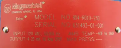 NEW MAGNETROL 804-R01D-230 LEVEL TRANSMITTER 804R01D230