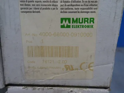Used MURR ELEKTRONIK 4000680000910000 Panel Mounts Ohio US | HGR 24 #907423