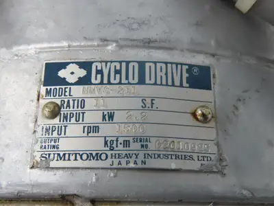 Shinko BLS-E-22-AG AC Servo Gear Motor 11:1 Cyclo-Drive Reducer 2.2kw 136rpm