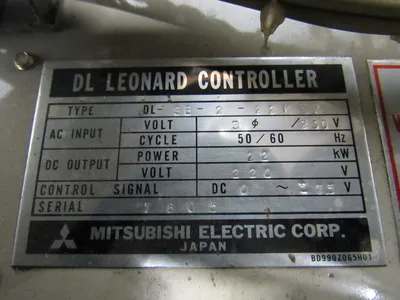 Mitsubishi Electric DL-SB-2-22KSA D.L. Leonard Controller 22KW From a Mazak M-5