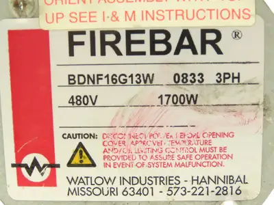 New | in-Stock WATLOW FIREBAR _UNKNOWN_ Heaters Indiana US | Arrow Industrial #920434