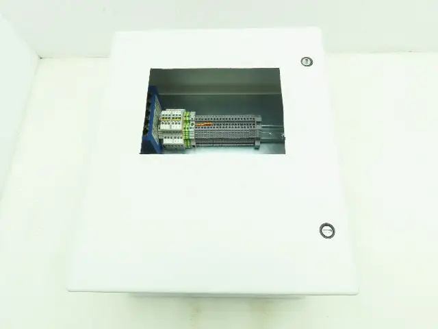 Hoffman A1412CHFL Electrical Enclosure 14x12x6" Terminal Blocks 7x5" Cutout