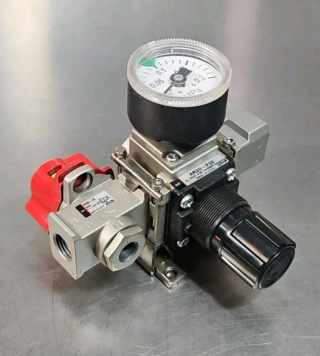 SMC AR20-F02 + VHS20-F02 Pressure Regulator Loc6C8