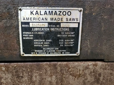 USED KALAMAZOO INDUSTRIES CS350PV