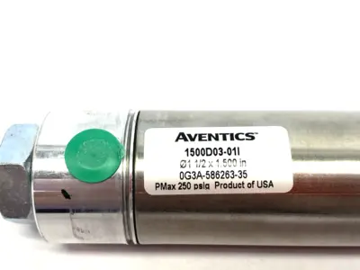 Used Aventics Round Body, Dbl-End Rod, Dbl-Act Cylinder 1-1/2" x 1-1/2" Pneumatic Cylinders Michigan US | Maverick Industrial Sales #1398445