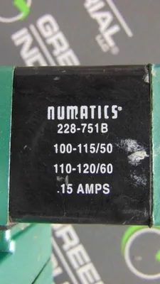 Numatics A23BB4008047E Sol-Pilot Valve 150PSIG-AIR .16A 120V 50/60Hz Used