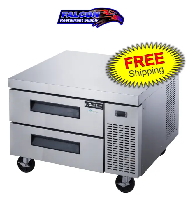New | in-Stock Dukers New Dukers DCB36-D2 Chef Base Refrigerator with 2 Drawers Chef Bases Illinois US | Falcon Restaurant Supply #1376268
