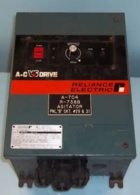 QTY. 1. RELIANCE ELECTRIC A-C V.S. DRIVE M/N: 2AC2...