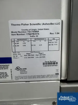 Thermo Fisher Scientific Thermo Fisher Scientific ULT Freezer, Model TSX70086A