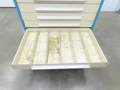 Nu-Era Modular Tool Storage Cabinet 11 Drawer 45x28x61" Stanley Vidmar Blue