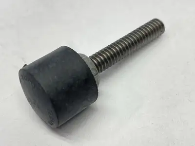 9546K561 | Threaded Bumper Steel Core Neoprene 1-1/4" Long 1/4"-20 Stud LOT OF 3 - New – Open box