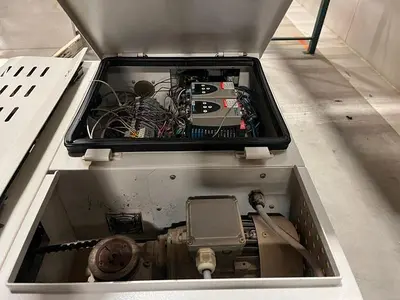 OK band sealer with conveyor on stainless stand