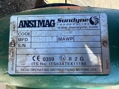 USED 2014 SUNDYNE ANSI MAG KF6410L080T42111-10.400