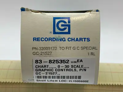 New | in-Stock Graphic Controls Chart Paper Roll 0-30 Range 12-1/8" Wide Miscellaneous Printing & Paper Equipment Michigan US | Maverick Industrial Sales #1410703