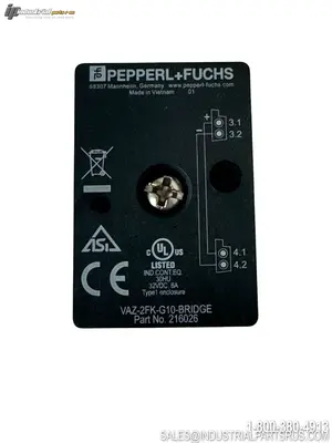 New | in-Stock PEPPERL+FUCHS VAZ-2FK-G10-BRIDGE I/O Boards & Replacement Parts Kentucky US | Industrial Parts R Us Inc. #1360734
