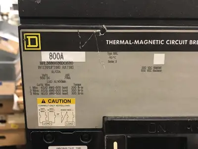 USED SQUARE D MHL3680036DC1680