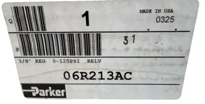 NEW PARKER 06R213AC REGULATOR 3/8" 0-125PSI