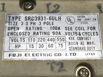 USED FUJI ELECTRIC SRC3931-6ULH