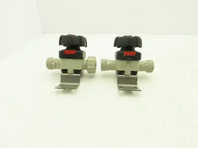GEMU Diaphragm Valve PVC 3/4" Face Seal 1-5/8"-11 Thread Lot of 2