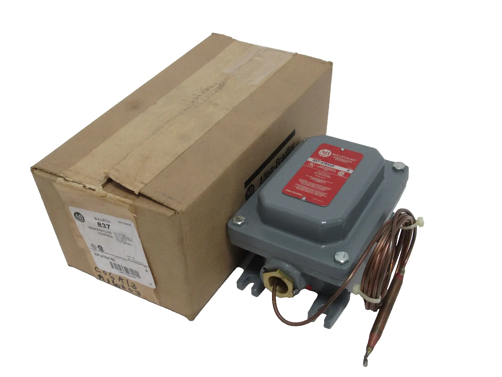 NEW ALLEN BRADLEY 837-A7EX15A TEMPERATURE SWITCH SER.A 200-360F 837A7EX15A