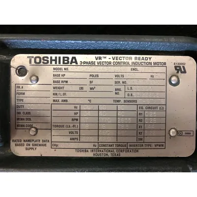 NEW 40HP Toshiba 460 Volt Motor 324T Frame [1770 RPM]