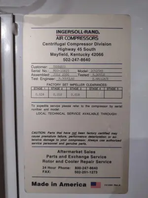 500 HP INGERSOLL RAND CENTAC CENTRIFUGAL AIR COMPRESSOR: YOBRO #24733