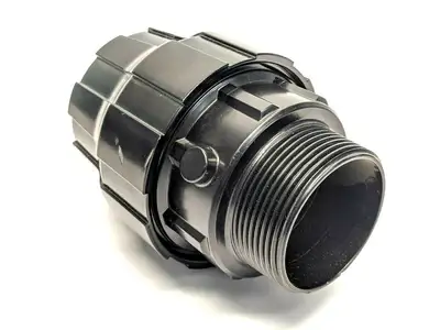 USED PARKER 3-1/8" PIPE ID  TO 2-3/4" MALE THREAD FITTING
