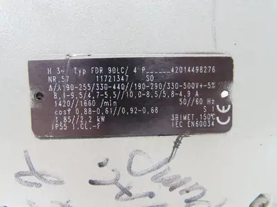 Becker FDR 90LC/4 P Rotary Vane Oil-less Vacuum Pump 2.2kW 460V 3PH